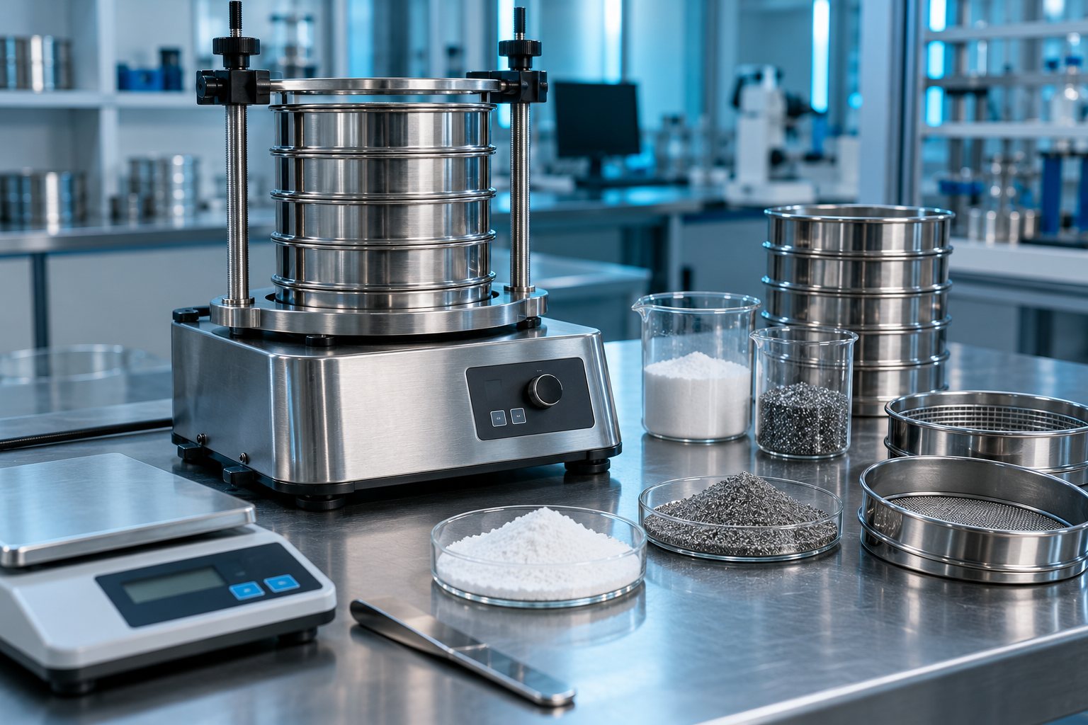 Screening lab running a customer sample