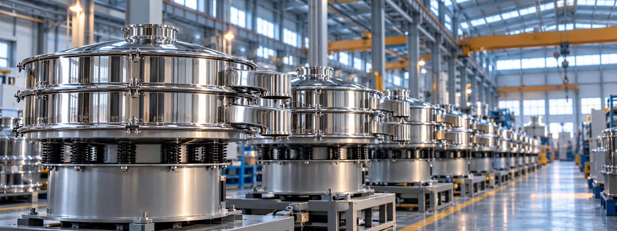 Stainless steel components in the workshop
